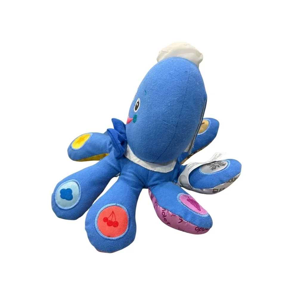 Disney Baby Einstein Kids II Musical Octopus Plush Toy Learning Colors Sewn Eyes